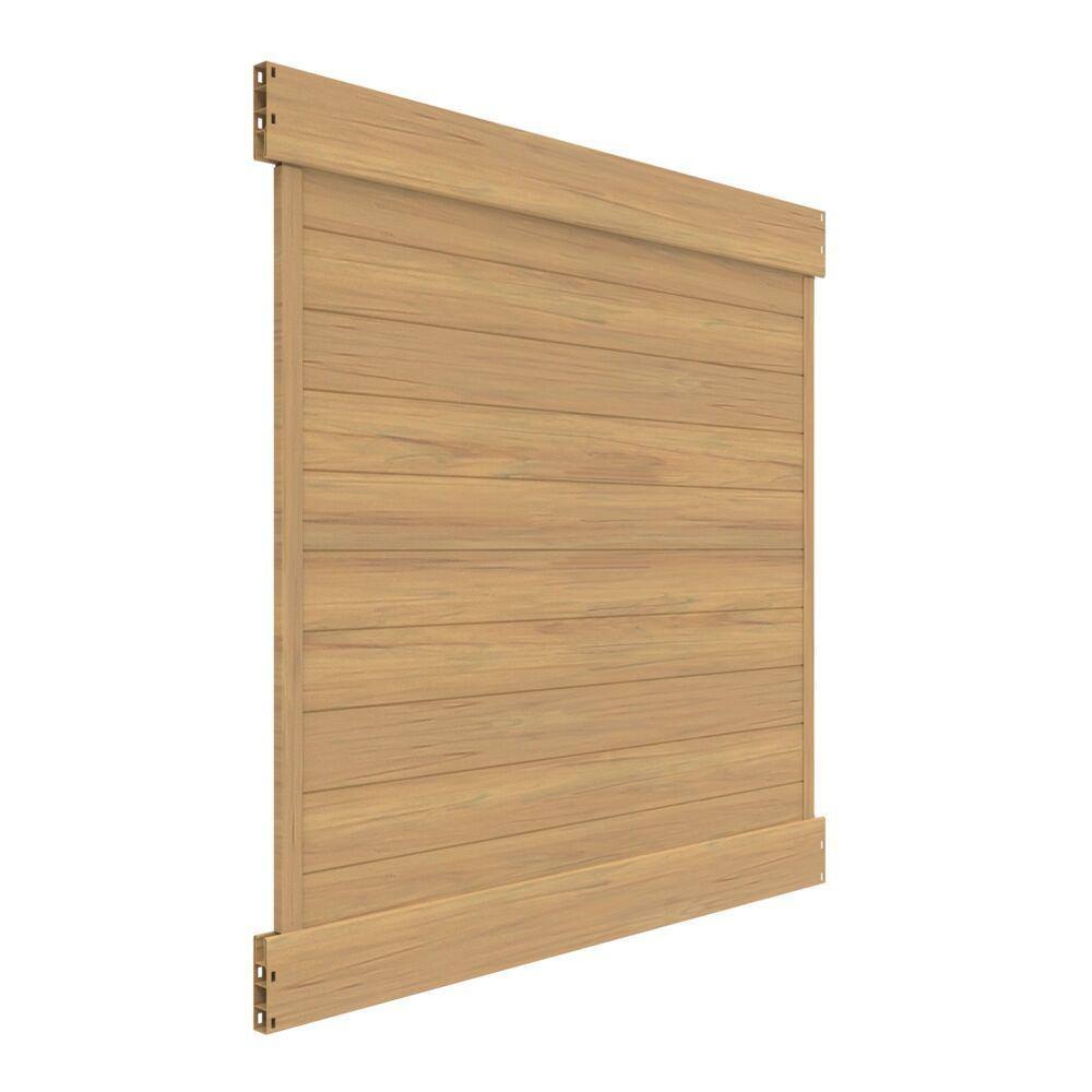 6 ft x 6 ft White Vinyl Privacy Fence Panel for Pool Safety