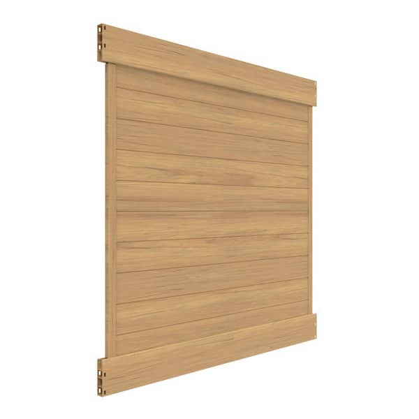 Barrette Outdoor Living Horizontal 6 ft. H x 6 ft. W Cypress Vinyl Privacy Fence Panel (Unassembled)