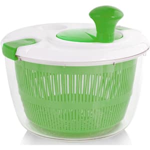 5L Lettuce Spinner Vegetable Washer Dryer with Large Salad Bowl and Plastic Colander Fuoliystep Large Salad Spinner BPA Free Fruit Veggie Wash & Salad Making