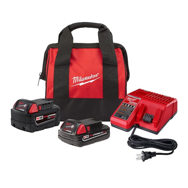 Milwaukee M18 18-Volt Lithium-Ion Starter Kit with One 5.0 Ah and One 2.0 Ah Battery and Charger