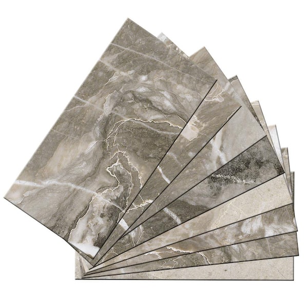 SkinnyTile 3 in. x 6 in. x 2mm Skinny Peel and Stick Glass Skin Wall Mosaic Tile (6 sq. ft. / set of 48)