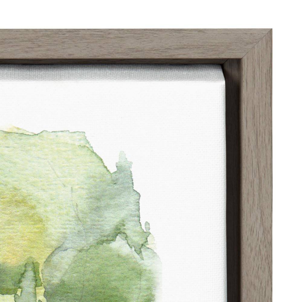 Sylvie 18x24 Gray Framed Pond Landscape Canvas Art