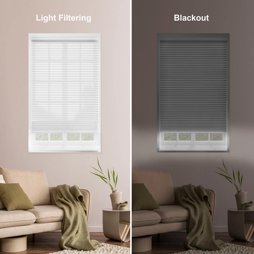 Home Decorators Collection Shadow White Cordless Blackout Cellular Shades for Windows - 31 in. W x 48 in. L (Actual Size 30.75 in. W x 48 in. L)