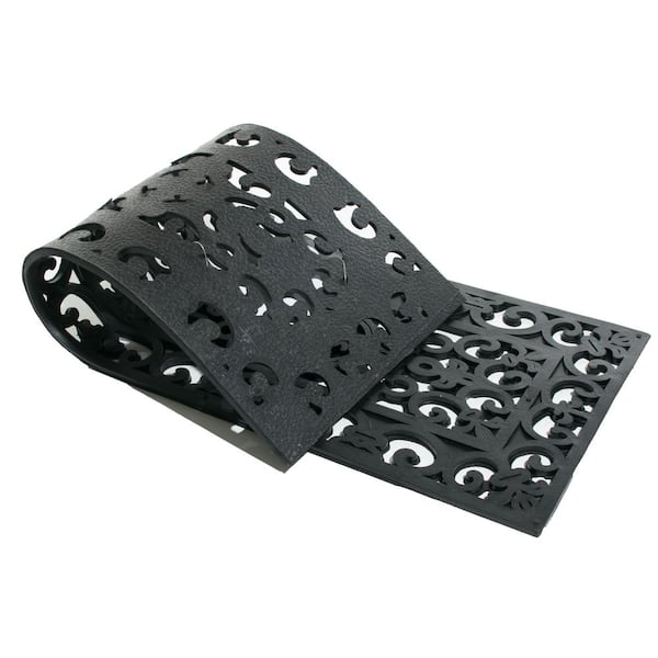 Wrought Iron Square 30 in. x 9 in. Vulcanized Rubber Stair Mat