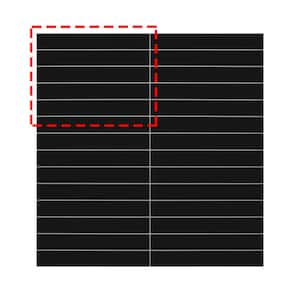 Stacked Black 6 in. x 6 in. Peel and Stick Backsplash Stone Composite Wall Tiles (0.25 Sq. Ft.)