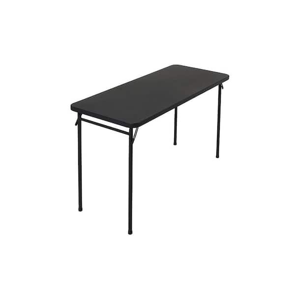 Cosco 20 in. x 48 in. ABS Black Top Folding Table