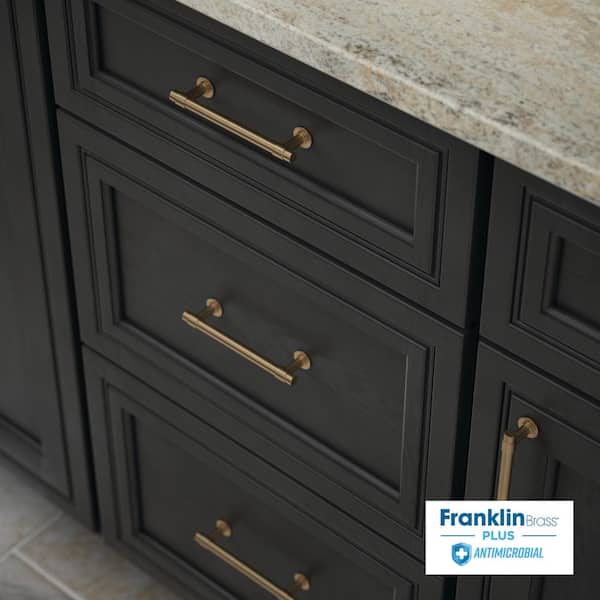 5-Pack 5-1/16 in. (128mm) Classic Cabinet Bar Pulls in Champagne Bronze with Antimicrobial Properties