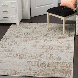Artifact Gray/Cream 3 ft. x 5 ft. Floral Area Rug