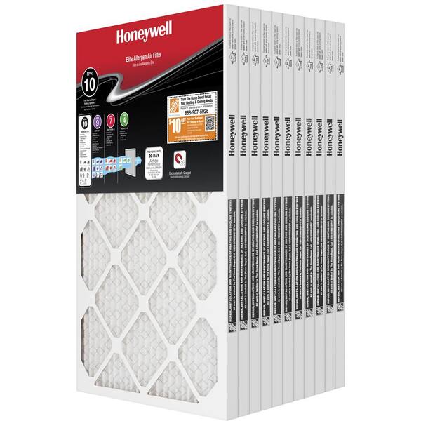 Honeywell 16 x 25 x 1 Elite Allergen Pleated MERV 13 - FPR 10 Air Filter (12-pack)