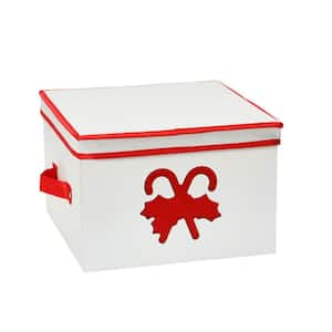 Medium Holiday Decoration Box Red Candy Cane