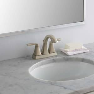 Voss 4 in. Centerset 2-Handle Bathroom Faucet in Brushed Nickel