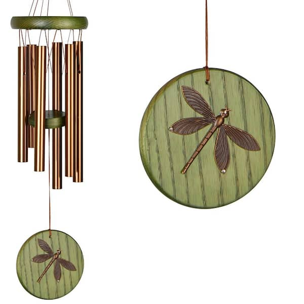 Signature Woodstock Habitats Chime, 17 in. Green Dragonfly Wind Chime