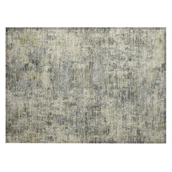 Chantille Machine Washable Indoor/Outdoor Abstract ACN2061 Pewter 1 ft. 8 in. x 2 ft. 6 in. Accent Rug