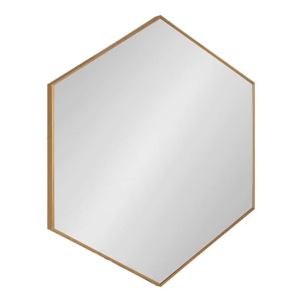 Kate and Laurel Medium Novelty Gold Contemporary Mirror (34.75 in