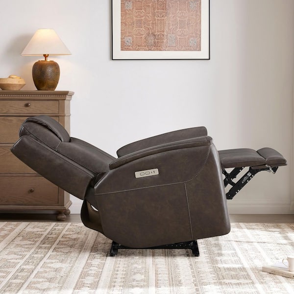 Spruce & Spring Zeke Chocolate Faux Leather Zero Gravity Power