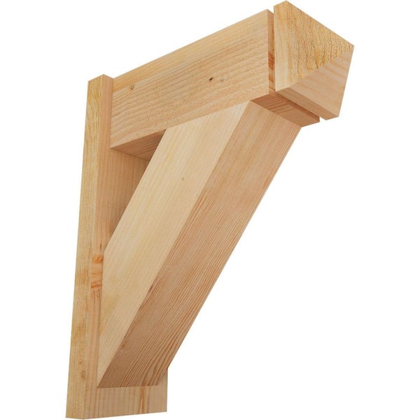 Ekena Millwork 8 in. x 26 in. x 22 in. Traditional Arts and Crafts Rough Sawn Douglas Fir Outlooker