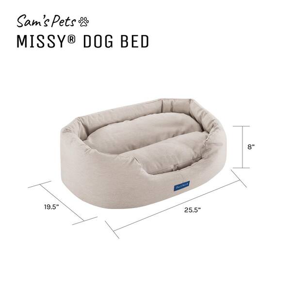 beige dog bed