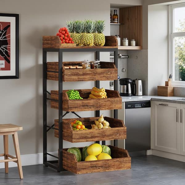 TRIBESIGNS WAY TO ORIGIN Bachel Rustic Brown Wood 24 in. x 46 in