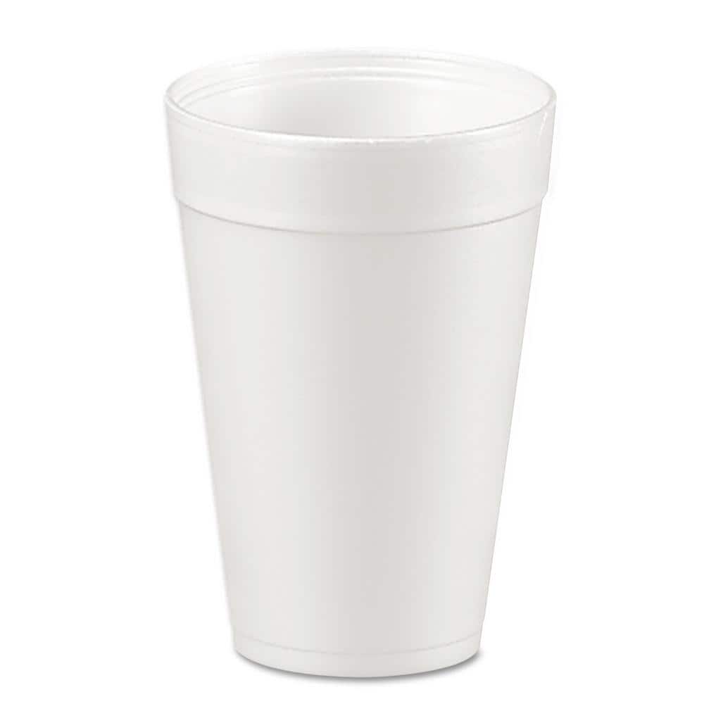 MT Products 12 oz White Paper Cups with Plastic Lids