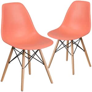 Peach Plastic Party Chairs (Set of 2)