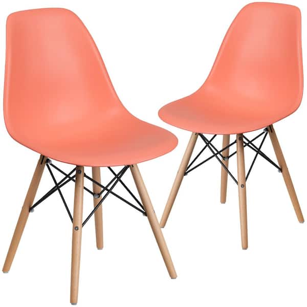 Carnegy Avenue Peach Plastic Party Chairs (Set of 2)