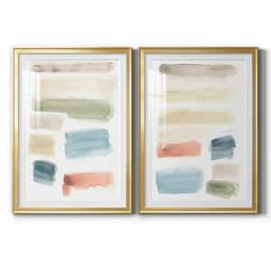 Watercolor Swatches I by Wexford Homes 2-Pieces Framed Abstract Paper Art Print 18.5 in. x 24.5 in.