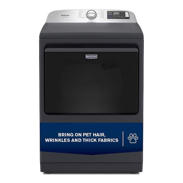 7.4 cu. ft vented Top Load Electric Dryer in Midnight Steel with Pet Pro Option