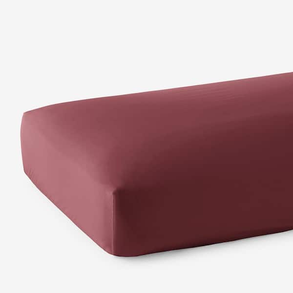 The Company Store Company Cotton Wrinkle-Free Mulberry 300-Thread Count Sateen Twin Fitted Sheet