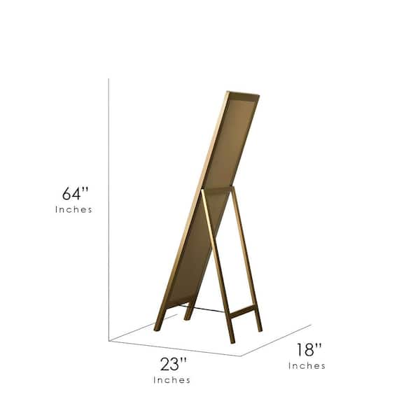 Head West 18 in. W x 64 in. H Gold Full-Size Free-Standing Easel