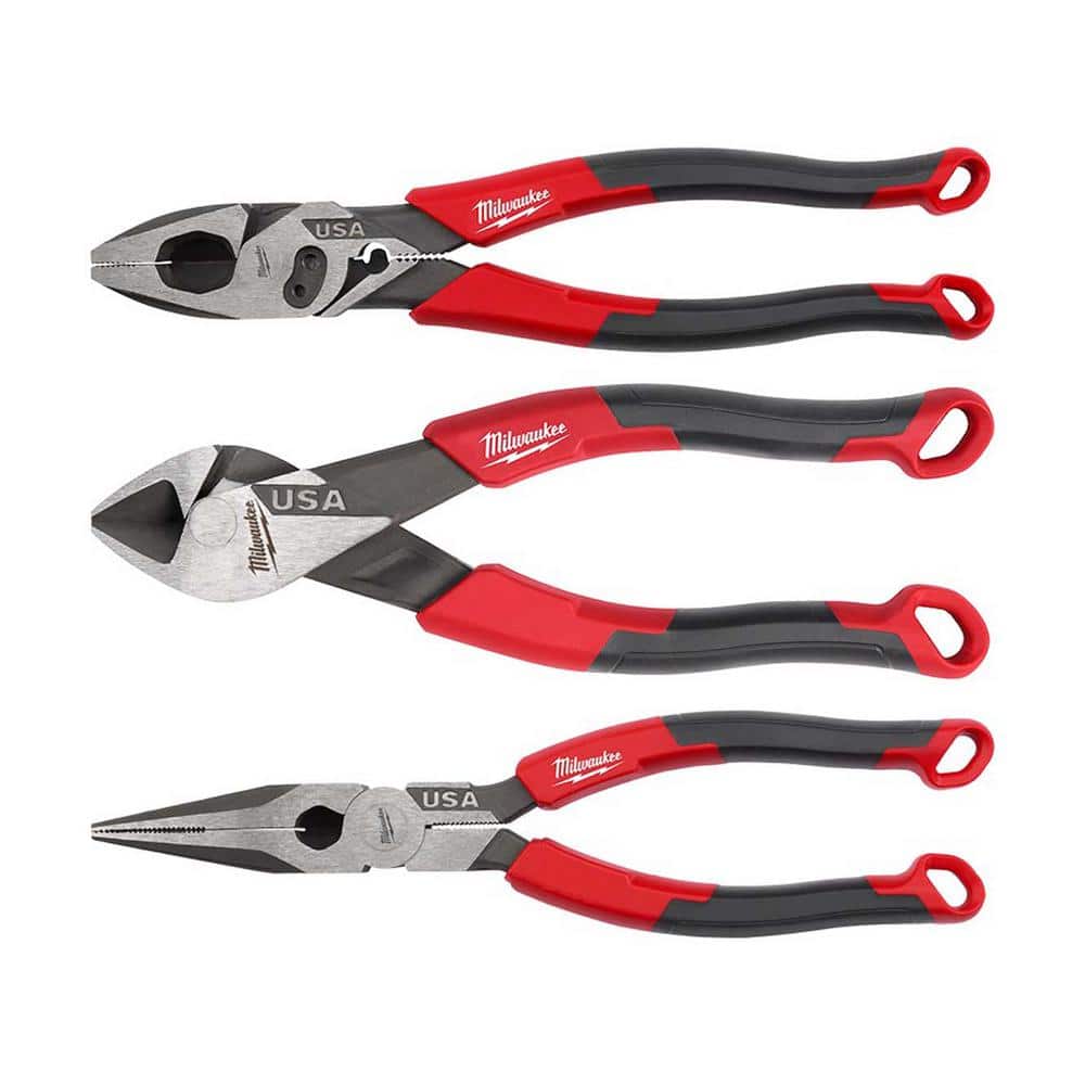 Milwaukee Linesman Plier Grip/Crimper w/8 in. Long Nose Plier