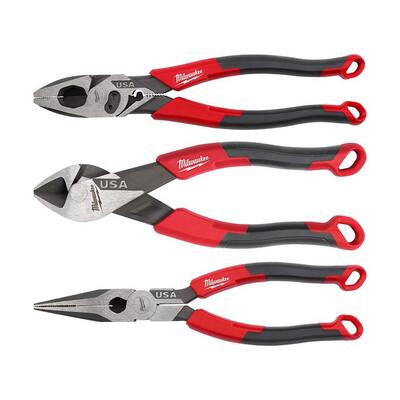 Linesman Plier w/Comfort Grip/Crimper w/8 in. Long Nose Plier w/Comfort Grip & 6 in. Diagonal Plier w/Comfort Grip