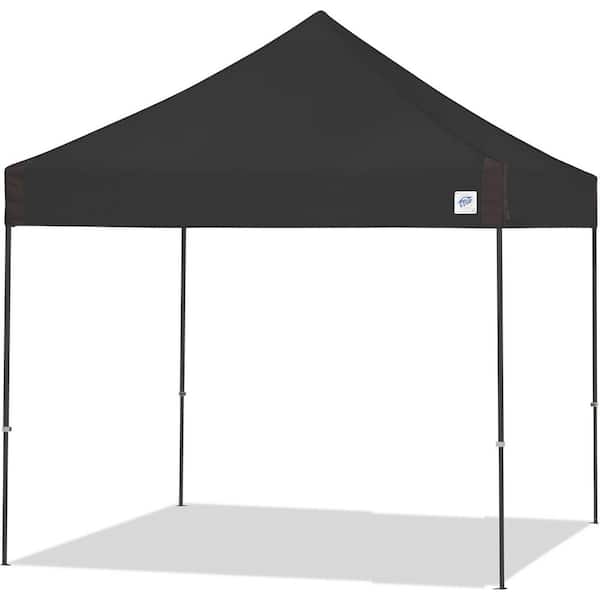 E-Z UP Pyramid Series 10 ft. x 10 ft. Black Instant Canopy Pop Up Tent with Roller Bag