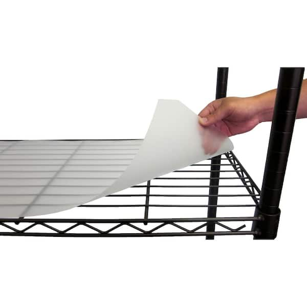 Wire Shelf Liner 18 x 48 - Shelf Liners for Wire Shelf System - 4 Pack in  Clear - Plastic Wire Shelving Shelf Mats