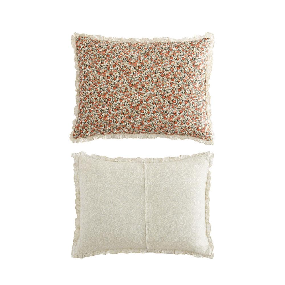 Loveston King Red Cotton Reversible Quilt Set