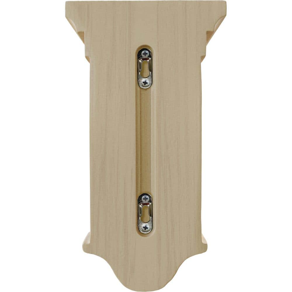 10" Beige Rubberwood Raised Fluting Corbel