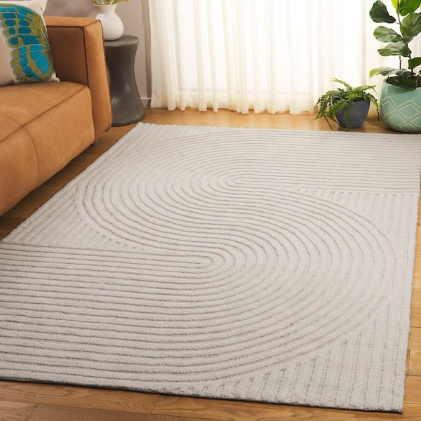 Southampton 2 ft. x 4 ft. Ivory Meander Striped Area Rug