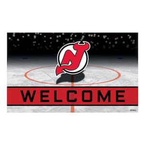 NHL - New Jersey Devils 18 in. x 30 in. Rubber Door Mat