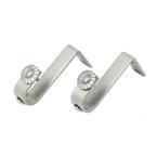 Single Rod Ceiling Bracket in Satin Nickel (Set of 2)