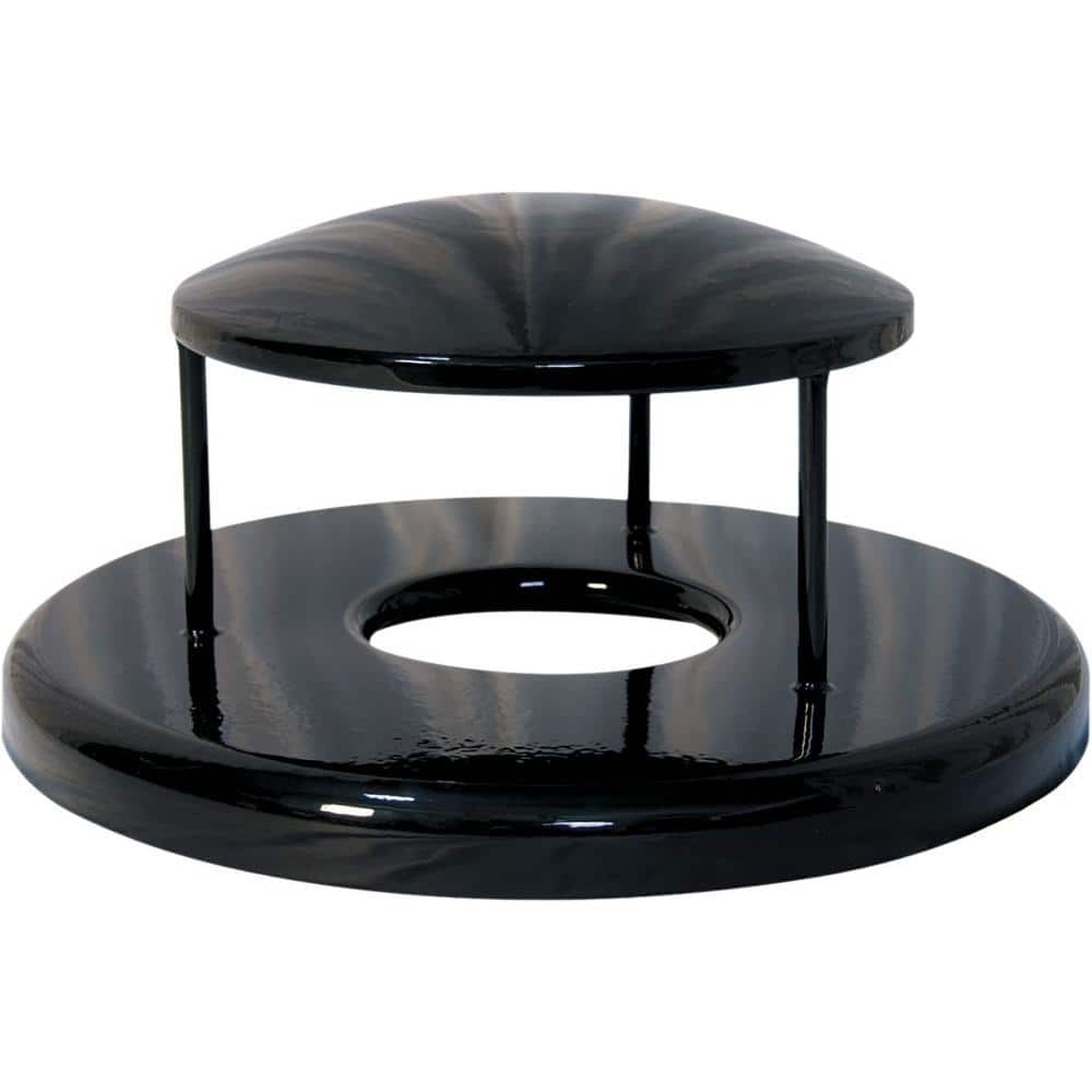 32 Gal. Black Commercial Park Rain Bonnet Receptacle Lid