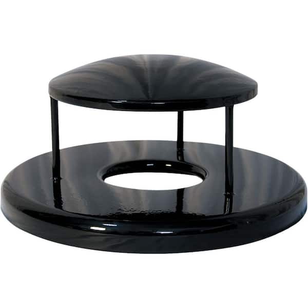 32 Gal. Black Commercial Park Rain Bonnet Receptacle Lid