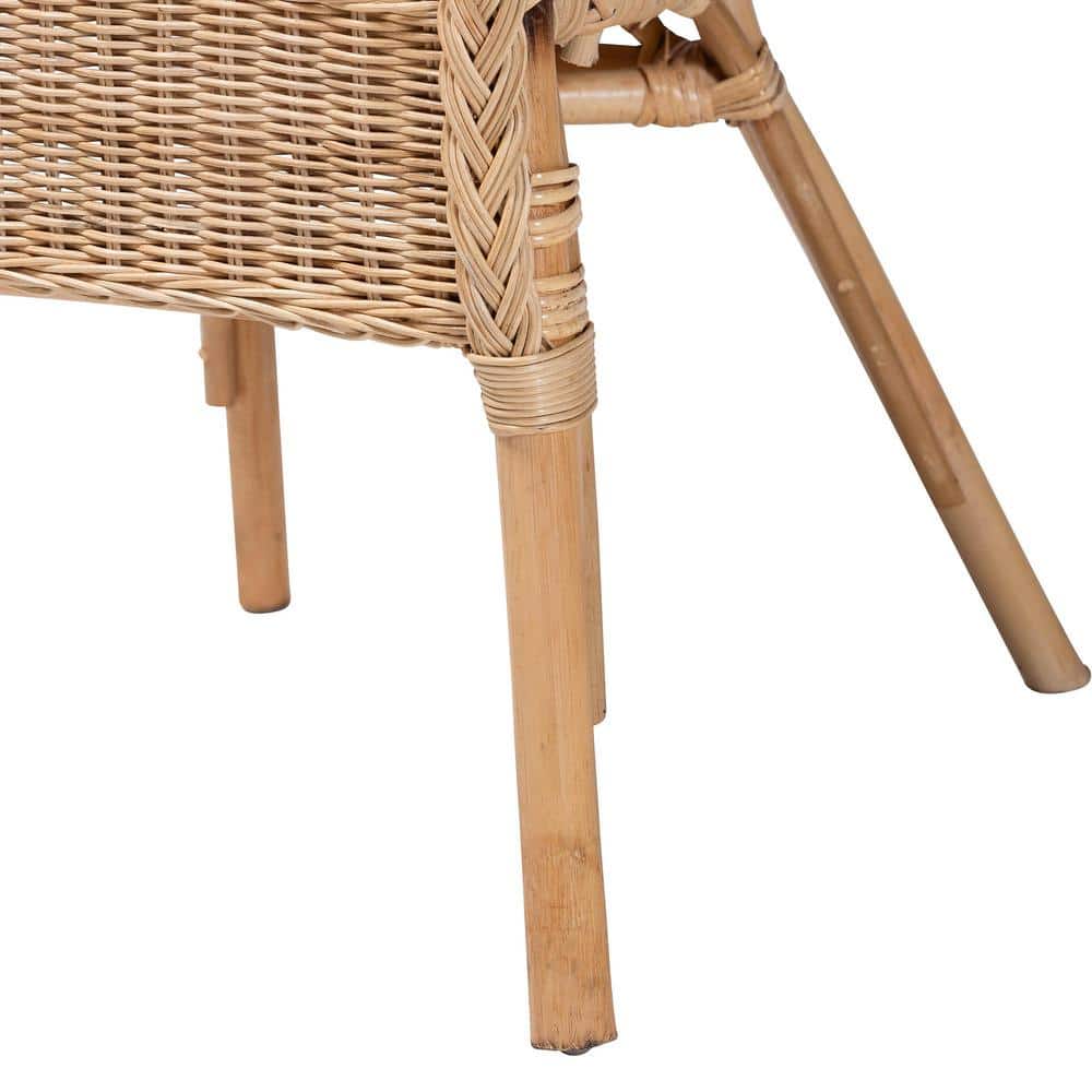 Abbey Natural Rattan Bohemian Dining Arm Chair