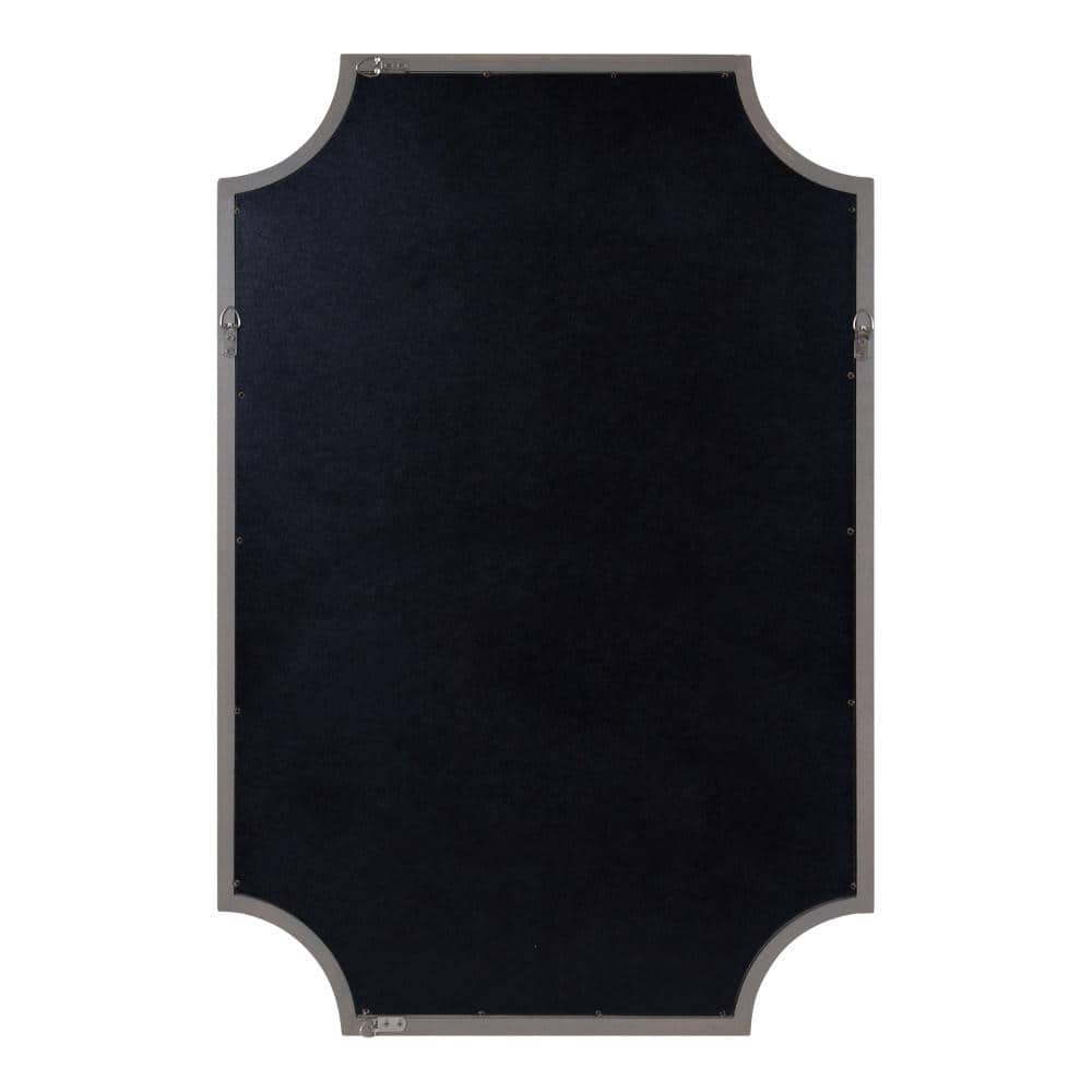 Hogan 24x36 Antique Silver Wood Framed Decorative Wall Mirror
