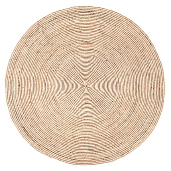 nuLOOM Alanis Farmhouse Jute Natural 4 ft. Round Area Rug