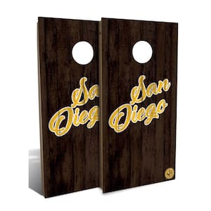 San Diego Solid Wood Cornhole Board Set (Includes 8-Bags)