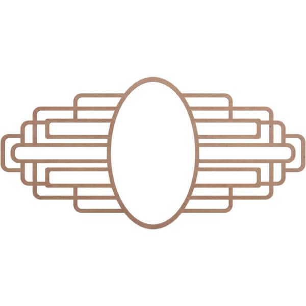 Ekena Millwork 26 in. x 9.875 in. x 0.25 in. Wood Medallion Moulding