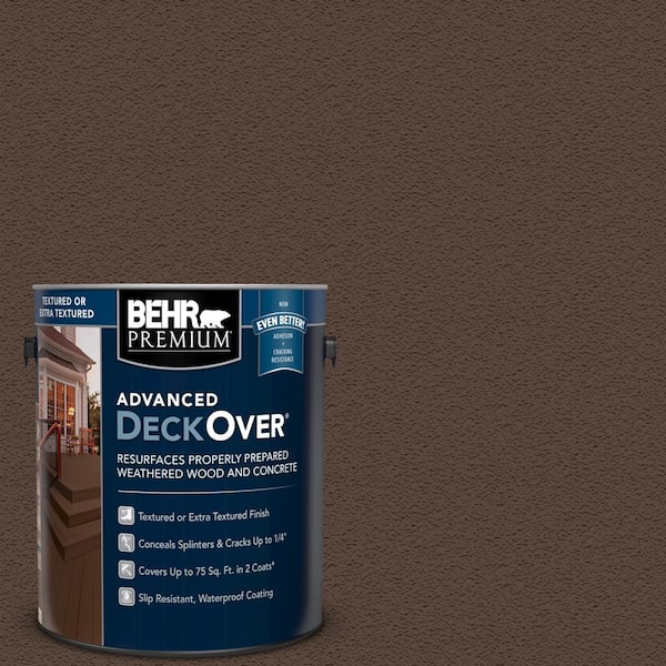 BEHR Premium Advanced DeckOver 1 gal. #SC-201 English Brown Textured Solid Color Exterior Wood and Concrete Coating