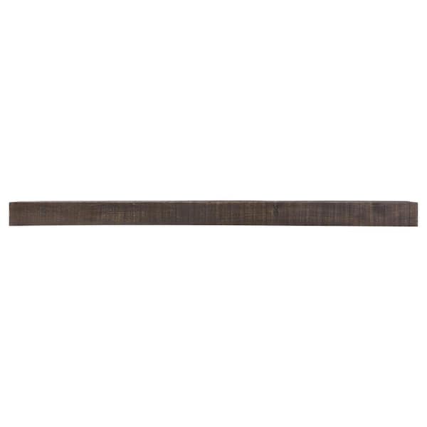 Dogberry Collections 72 in. x 6 in. Dark Chocolate Solid Timber Decorative Wall Shelf