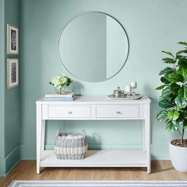 35.4 in. x 35.4 in. Extra Large Round Silver Classic Accent Mirror Inch Diameter