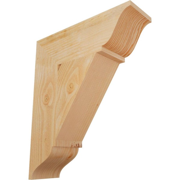 Ekena Millwork 6 in. x 24 in. x 20 in. Douglas Fir Traditional Rough Sawn Bracket