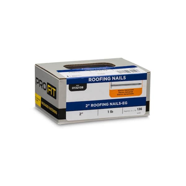 2 in. Electro Galvanized Roofing Nail 1 lb. (136-Count)